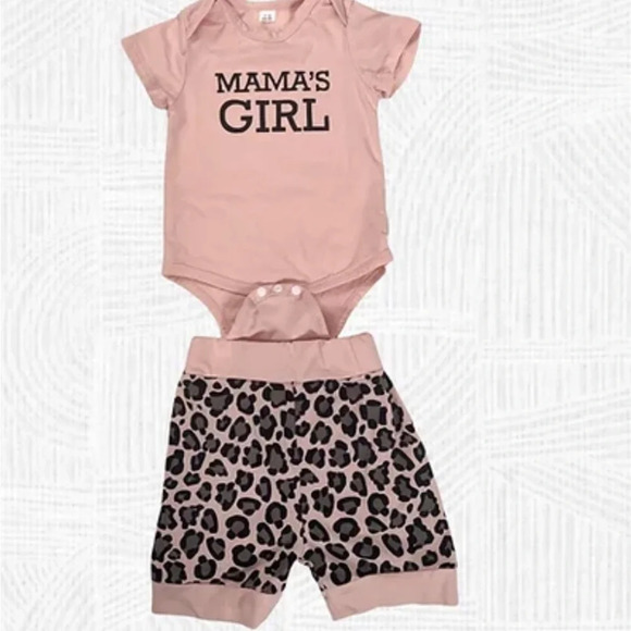 Sz 6-12  3pc Infant Baby Girls Clothes Mommy Sayings Outfit Set Summer Bodysuit - Picture 2 of 4